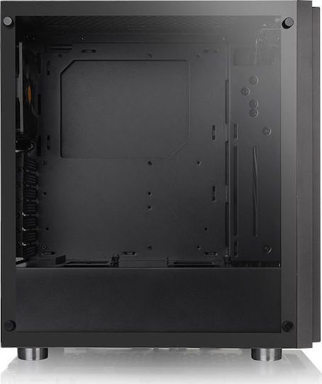 Thermaltake H100 TG Gaming Midi Tower Κουτί Υπολογιστή με Πλαϊνό Παράθυρο Μαύρο