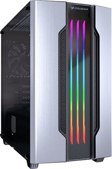 Cougar Gemini M Gaming Mini Tower Κουτί Υπολογιστή με Πλαϊνό Παράθυρο Γκρι