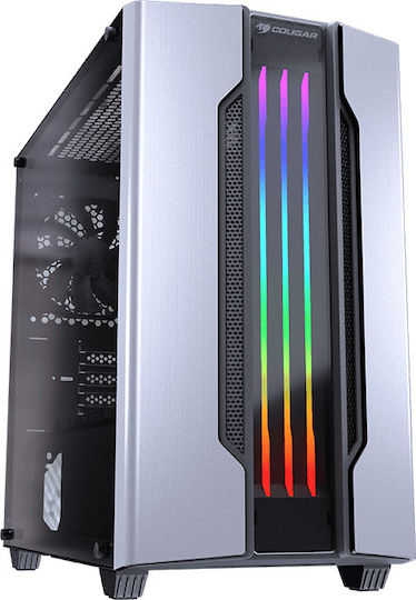 Cougar Gemini M Gaming Mini Tower Κουτί Υπολογιστή με Πλαϊνό Παράθυρο Γκρι