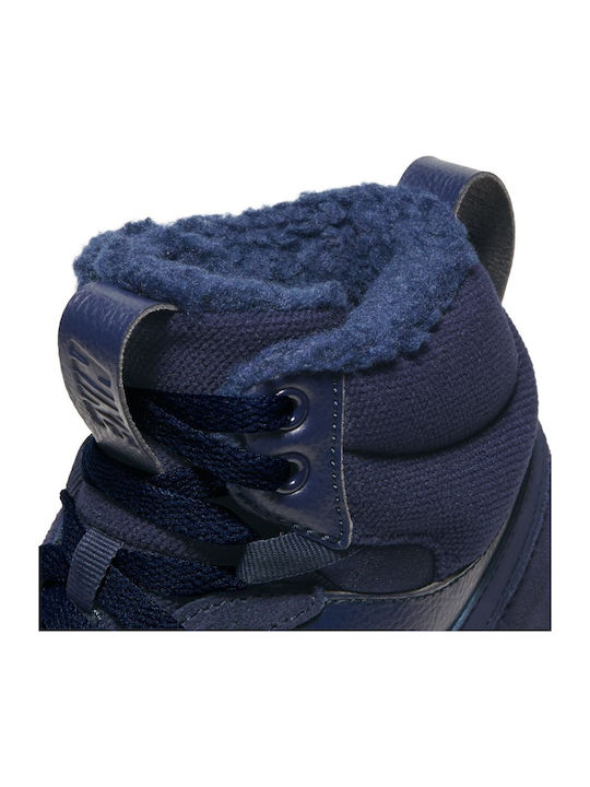Court Borough Mid 2 Kids Sports Shoes Basketball with Laces Navy Blue