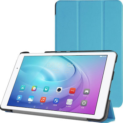 Tri-Fold Flip Cover Σιλικόνης / Δερματίνης Γαλάζιο (MediaPad T3 10 9.6)