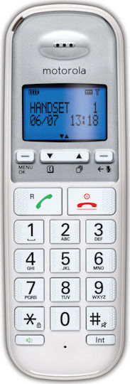 Motorola S3001 Ασύρματο Τηλέφωνο με Ελληνικό Μενού Λευκό
