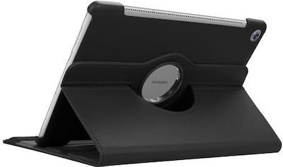 Rotating Flip Cover Δερματίνης Μαύρο (MediaPad M5 10)