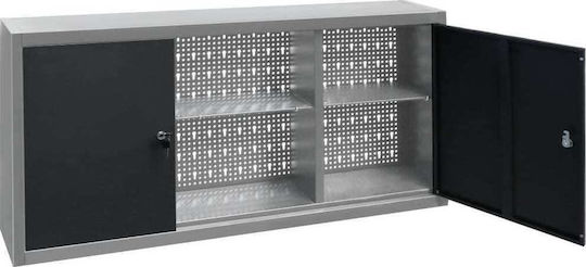 vidaXL Metallic Tool Carrier W120xD19xH60cm