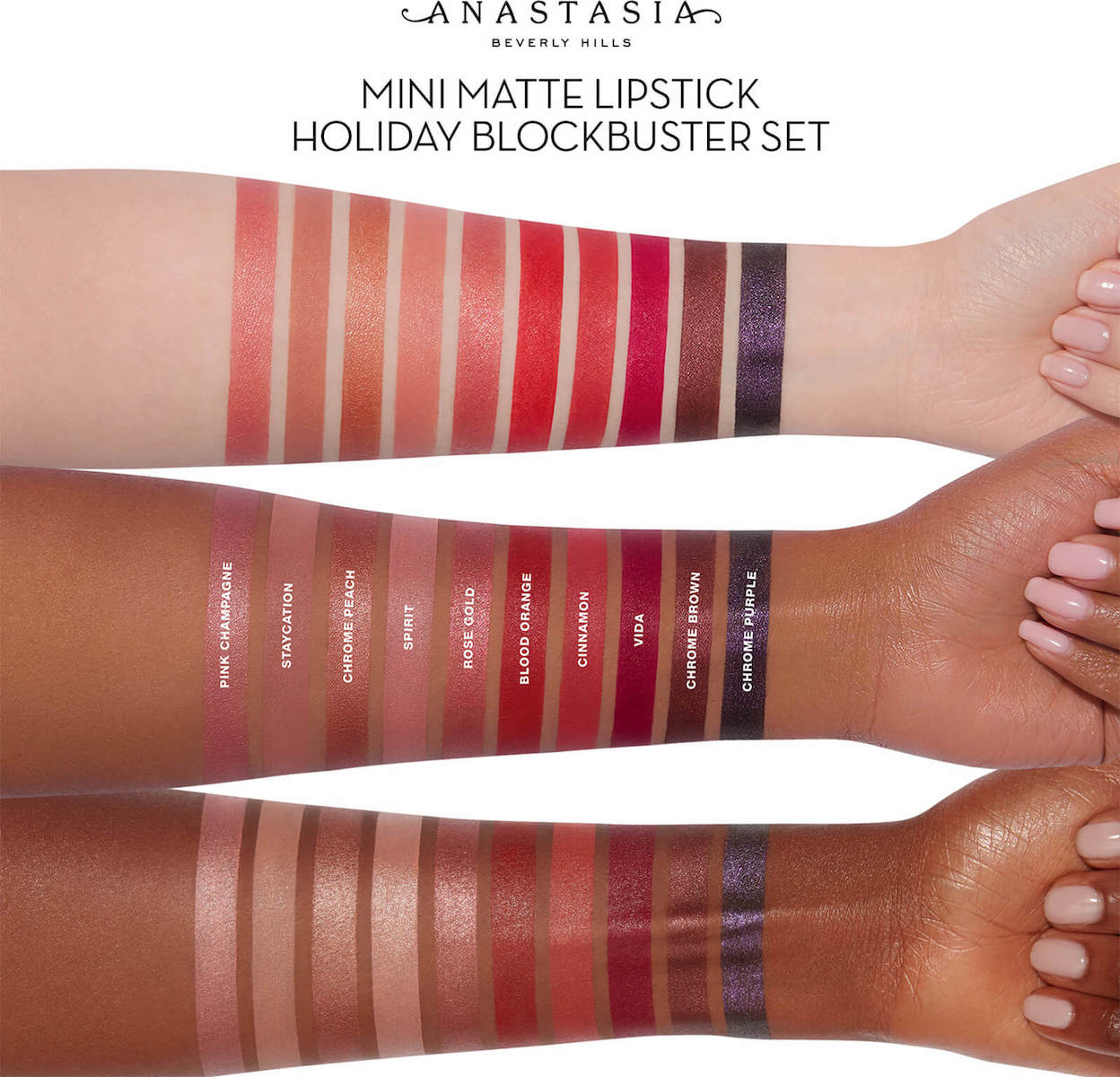 Anastasia Beverly Hills Mini Matte Lipstick 10 Piece Holiday Set Skroutzgr 