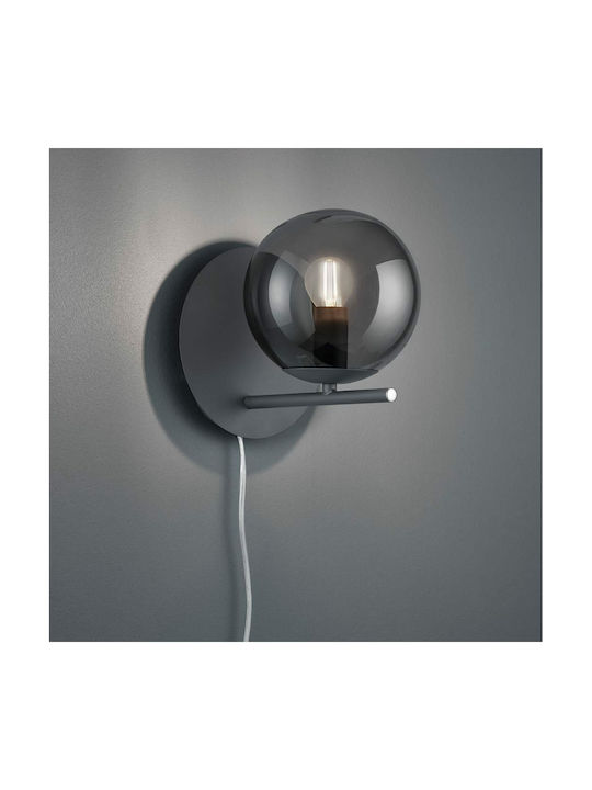 Trio Lighting Pure Модерен Осветително тяло За стена С щепсел с фасунга E14 и ключ Сребрист 18см.