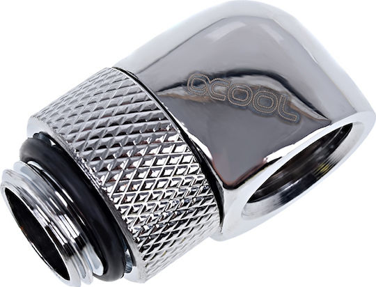 Alphacool Icicle L-connector Rotatable G1 / 4 AG on G1 / 4 IG Fittings Silver