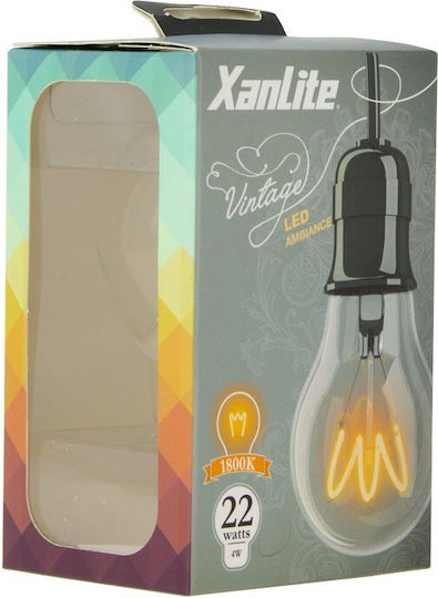 Xanlite Λάμπα LED 4W για Ντουί E27 και Σχήμα A60 Θερμό Λευκό 180lm