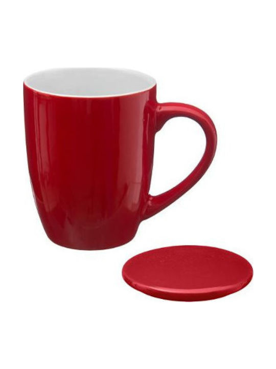 Secret de Gourmet Ceramic Cup with Lid Red 320ml