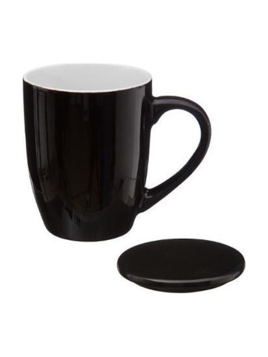 Secret de Gourmet Tasse Keramik mit Deckel Schwarz 320ml 1Stück