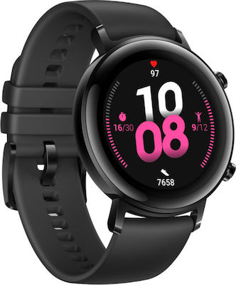 Huawei Watch GT 2 42mm Sport Stainless Steel 42mm Αδιάβροχο με Παλμογράφο (Night Black)