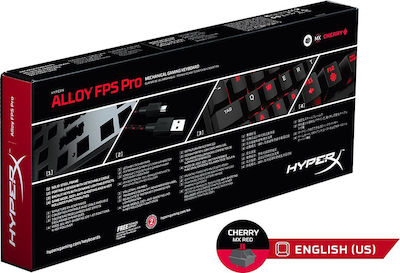 HyperX Alloy FPS Pro Gaming Πληκτρολόγιο Tenkeyless με Cherry MX Blue διακόπτες και Φωτιζόμενα πλήκτρα (Αγγλικό US)