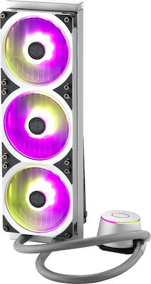 CoolerMaster MasterLiquid ML360P 120mm Triple Fan CPU Water Cooler with ARGB Lighting for AM4/1200/115x Socket White