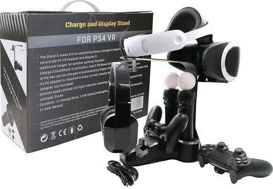 Multifunction Stand Charging Controller-Ladestation 2 Controller PS4 / VR (Virtual Reality) Schwarz
