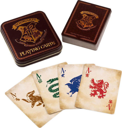 Paladone Hogwarts Συλλεκτική Τράπουλα Harry Potter Χάρτινη για Poker σε Μεταλλικό Κουτί