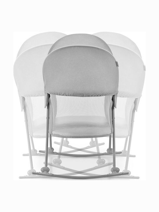 Kinderkraft Cradle Lovi with Mattress and Wheels Grey