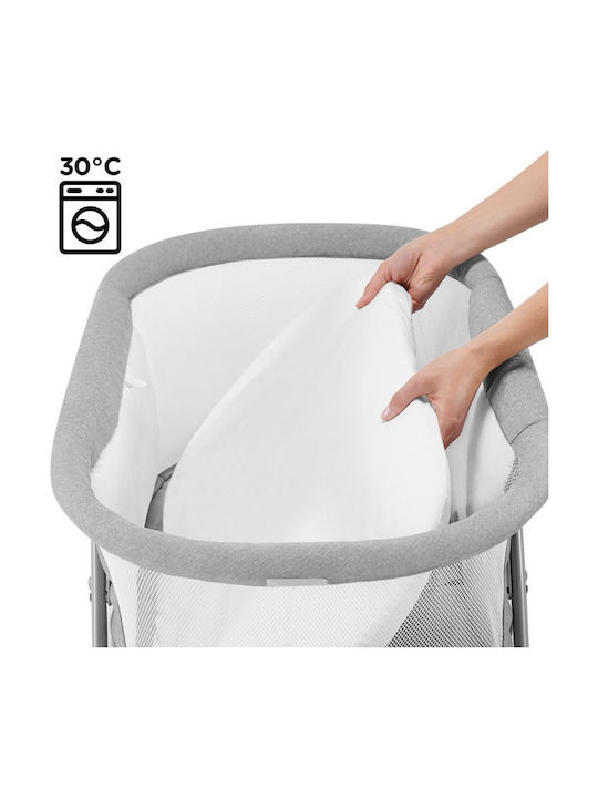 Kinderkraft Cradle Lovi with Mattress and Wheels Grey