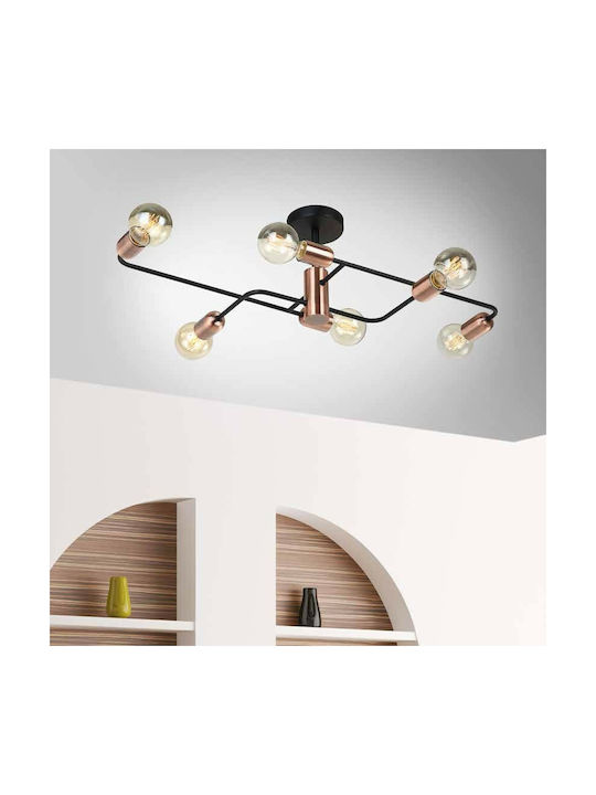 Luma Vintage Metal Ceiling Light with Socket E27 81pcs Copper