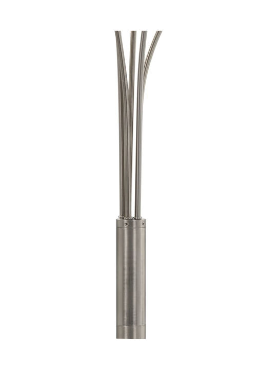 vidaXL Floor Lamp H200xW28cm. with Socket for Bulb E14 Silver