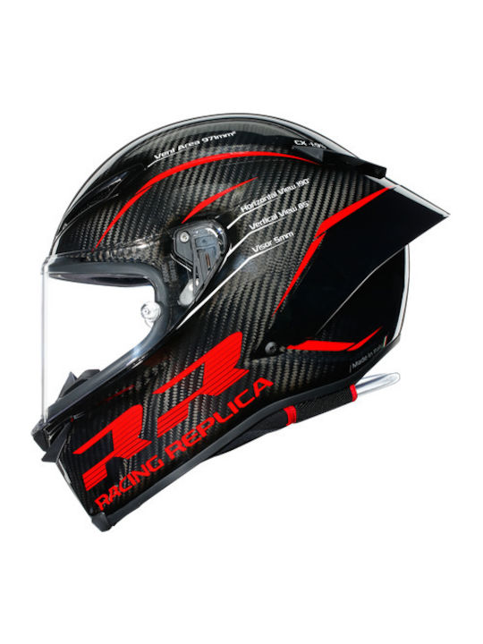 AGV Pista GP Scuderia Carbon/White/Red Motorcycle Helmet Full Face DOT / ECE 22.06 1450gr with Pinlock