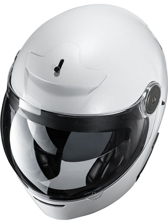 HJC V90 Solid Flip-Up Helmet with Sun Visor ECE 22.05 White