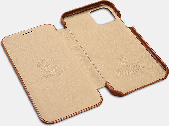 iCarer Vintage Curved Edge Book Piele Maro (iPhone 11 Pro Max)