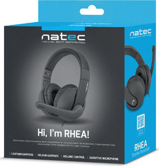 Natec RHEA Надушници Геймърски слушалки с връзка 2x3,5 мм Черен
