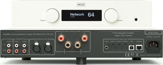Hegel H120 Ολοκληρωμένος Ενισχυτής Hi-Fi Stereo 75W/8Ω Λευκός