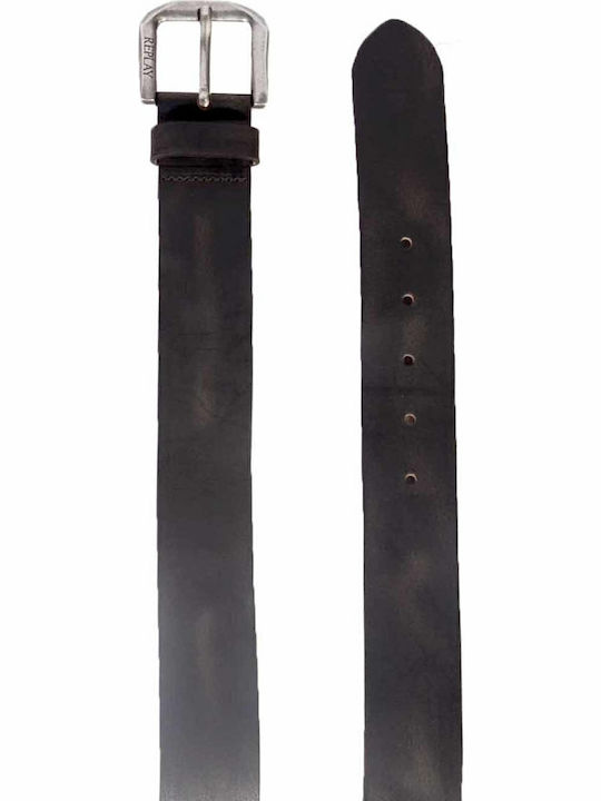 Wide Men's Belt Leather Brown