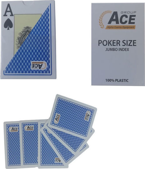 Pokeritems Jumbo Τράπουλα Πλαστική Μπλε