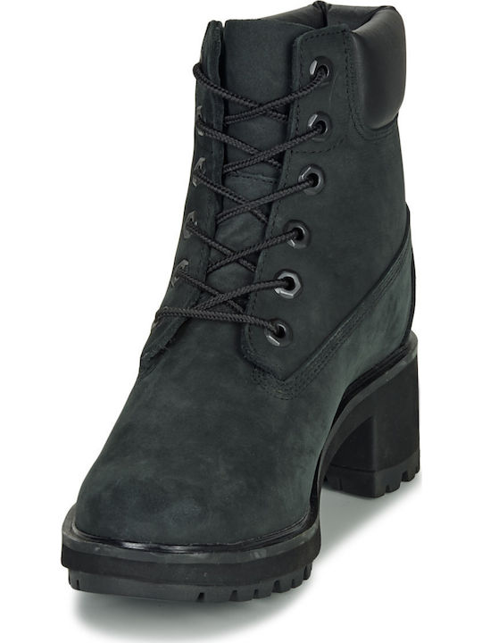Kinsley 6inch Suede Γυναικεία Αρβυλάκια με Μεσαίο Τακούνι Μαύρα