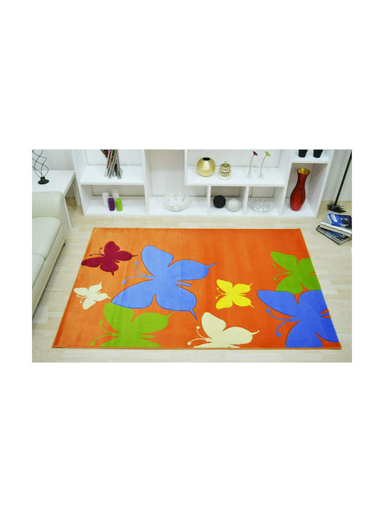 Sprintzio 5903 Παιδικό Χαλί Πεταλούδες Πορτοκαλί 160x230cm Πάχους 11mm