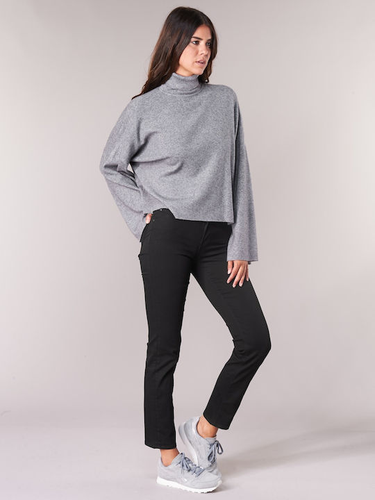 Marion High Waist Women's Jean Trousers in Regular Fit Black