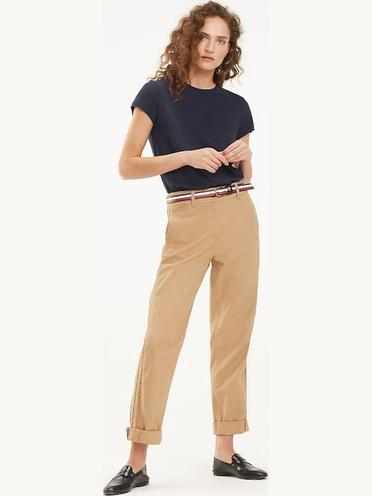 Women's Chino Trousers Slim Fit Beige