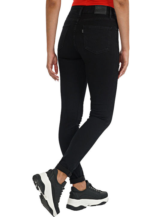 721 Ψηλόμεσο Γυναικείο Jean Παντελόνι σε Skinny Εφαρμογή Μαύρο