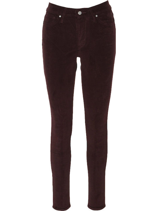 721 Blugi Damă Skinny High Rise Fit Burgundy
