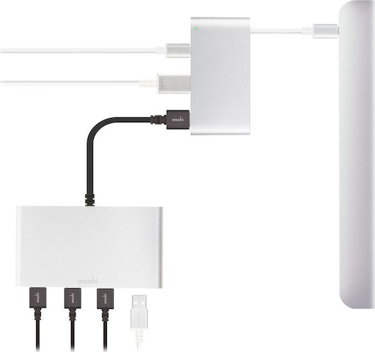 Moshi USB-C Docking Station cu HDMI 4K PD Argint (99MO084204)