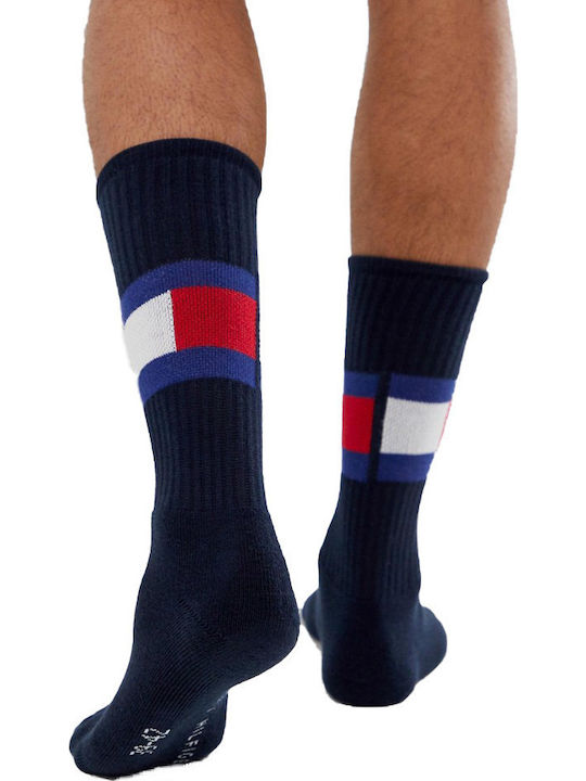Tommy Hilfiger Flag Ανδρικές Κάλτσες με Σχέδια Μπλε