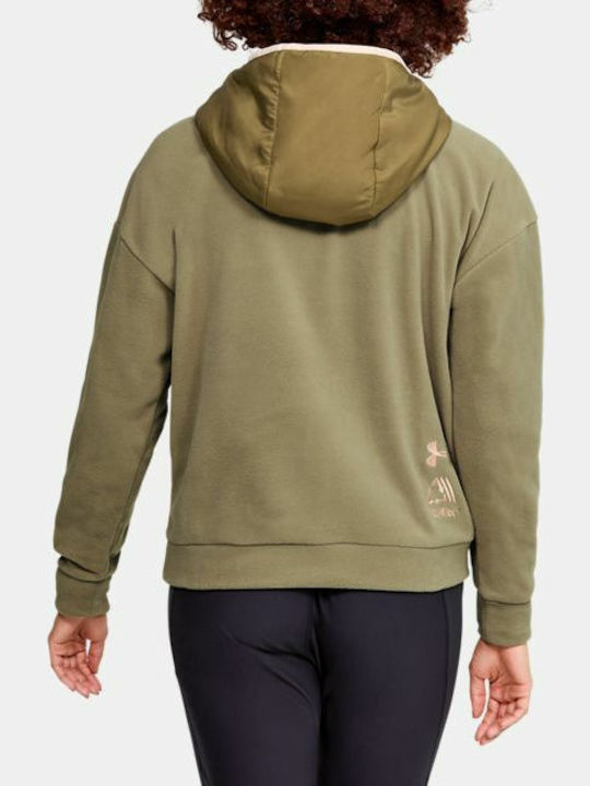 Under Armour Trek Polar Women's Hooded Fleece Sweatshirt Outpost Green