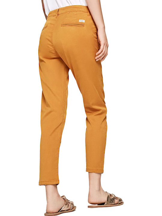 Pepe Jeans Maura Women's Chino Trousers Yellow