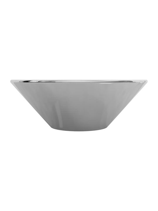 vidaXL Countertop Sink Ceramic 42x42x14cm Silver