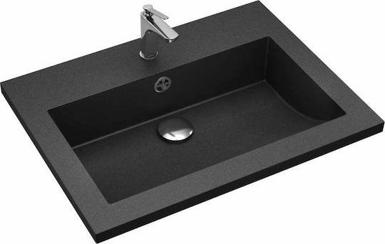 vidaXL Ένθετος Νιπτήρας από Συνθετικό Υλικό 60x45x12cm