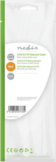 Nedis S/FTP Cat.6 Ethernet Network Cable 0.15m Gray 6pcs