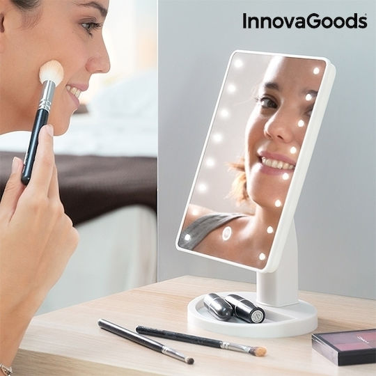 InnovaGoods Makeup Mirror Tabletop Original with Light 12x27cm White