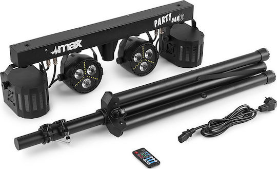 Max Audio Движеща се светлина LED ПАР DMX Partybar12 2x 2x Derby 4-in-1 RGBW