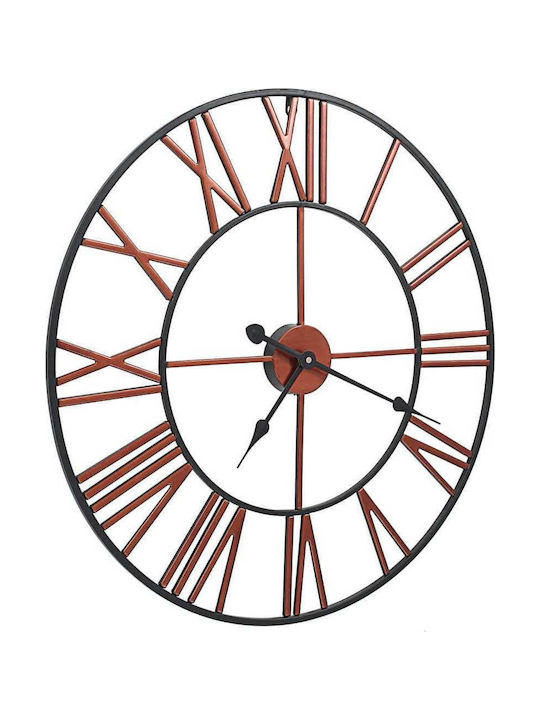 vidaXL Antique Wall Clock Metallic Red Ø58cm