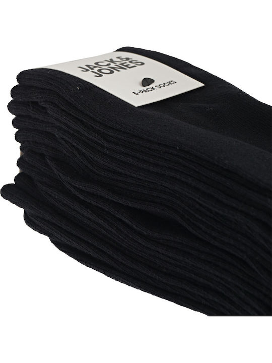Jack & Jones Ανδρικές Μονόχρωμες Κάλτσες Μαύρες 5Pack