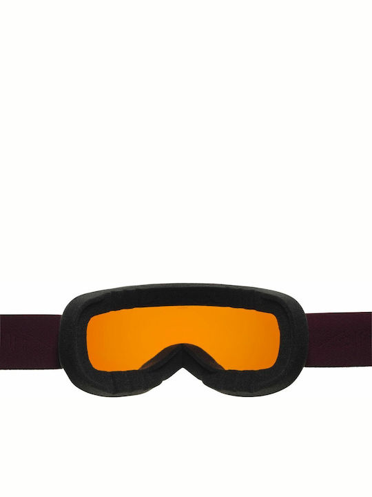 Alpina Pheos A7214855 Ski- und Snowboardbrille für Erwachsene, Schwarz, mit violettem Spiegellensenglas
