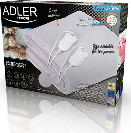 Adler Waschbar Gray 60W 150x160cm