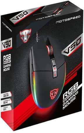 Motospeed V50 RGB Gaming Ποντίκι 3500 DPI Μαύρο
